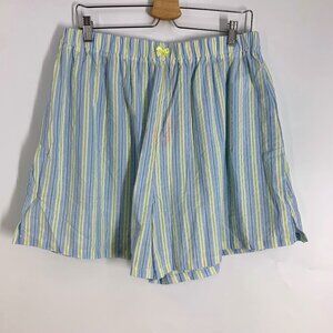 Cider Women's Striped Elastic Waist Bowknot Elastic Waist Shorts Size 1XL NWT